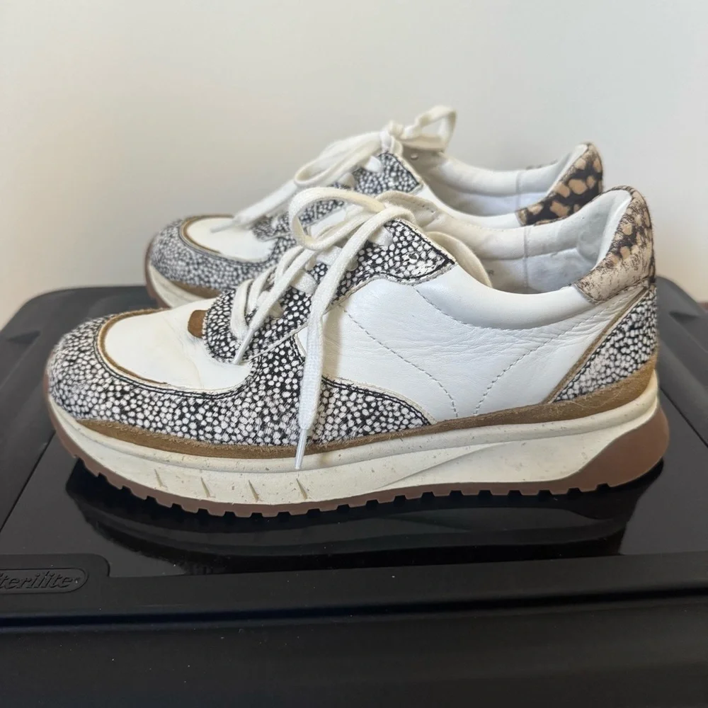 Madewell Women Kickoff Trainer Sneakers Calf Hair size 7.5 - Picture 2 of 6